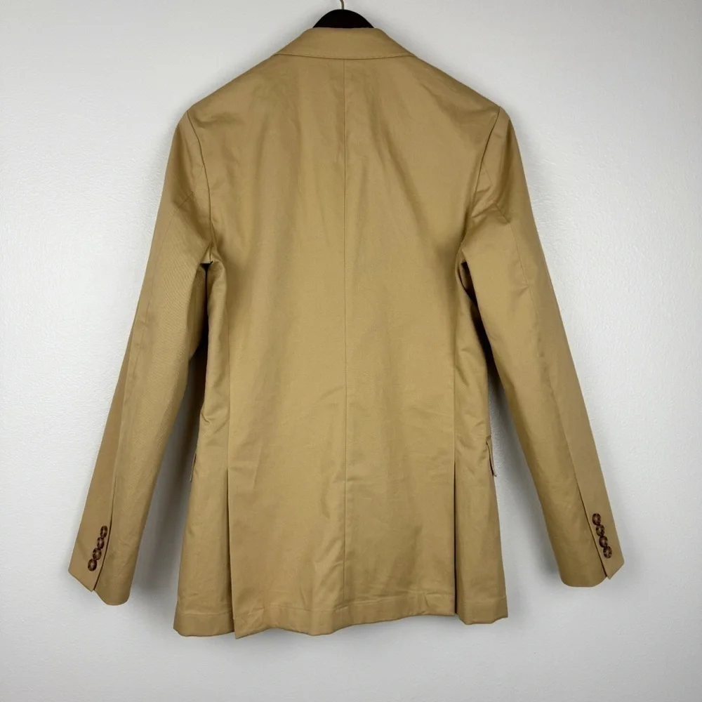 J. Crew Men’s Thompson Slim Fit Cotton Blazer Khaki Tan Size 34R NWOT